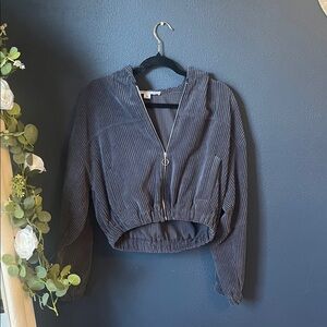 HYFVE cropped hooded corduroy jacket